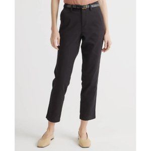Quince Black Stretch Cotton Twill Girlfriend Chino Pants sz 30 Women's NWT